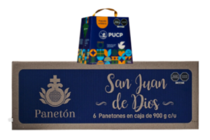 Panetón solidario PUCP (caja x 6 unidades de 900gr)